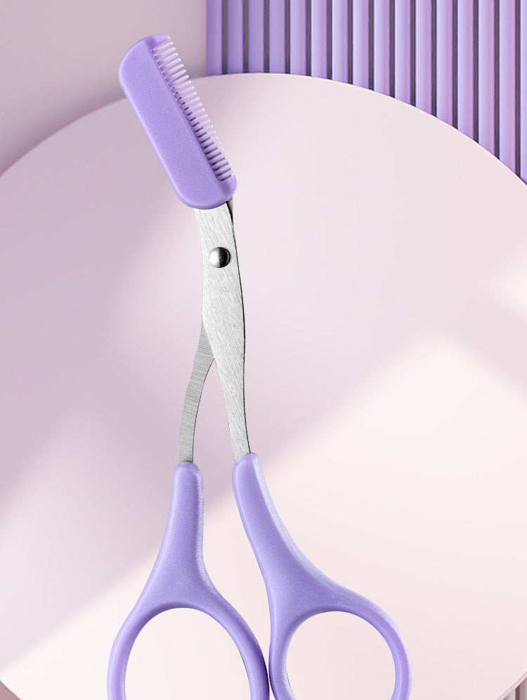 Folding Eyebrow Razor Kit With Tweezer And Scissors