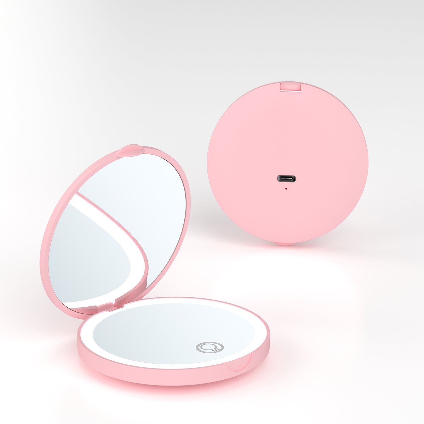 Folding Handheld LED Makeup Mirror With Light