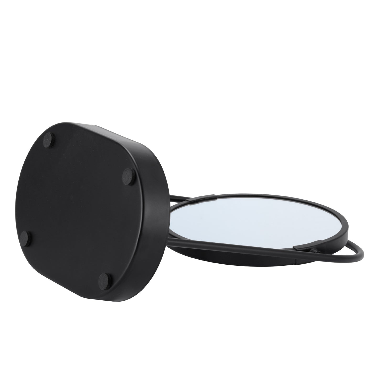Metal Double-Sided Makeup Mirror With Storage Tray