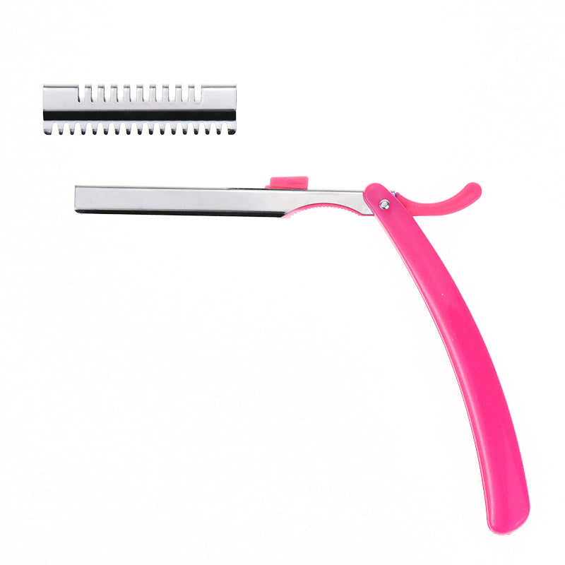 Portable Folding Eyebrow Razor Holder Grooming Tool