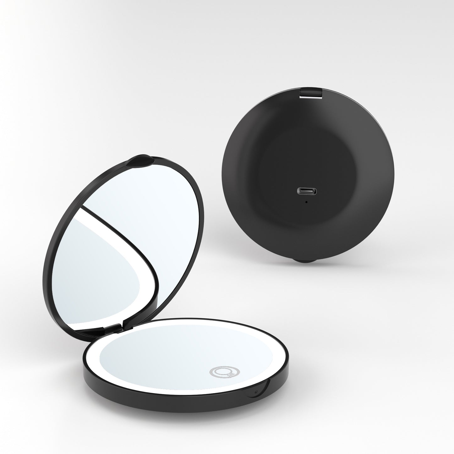 Folding Handheld LED Makeup Mirror With Light
