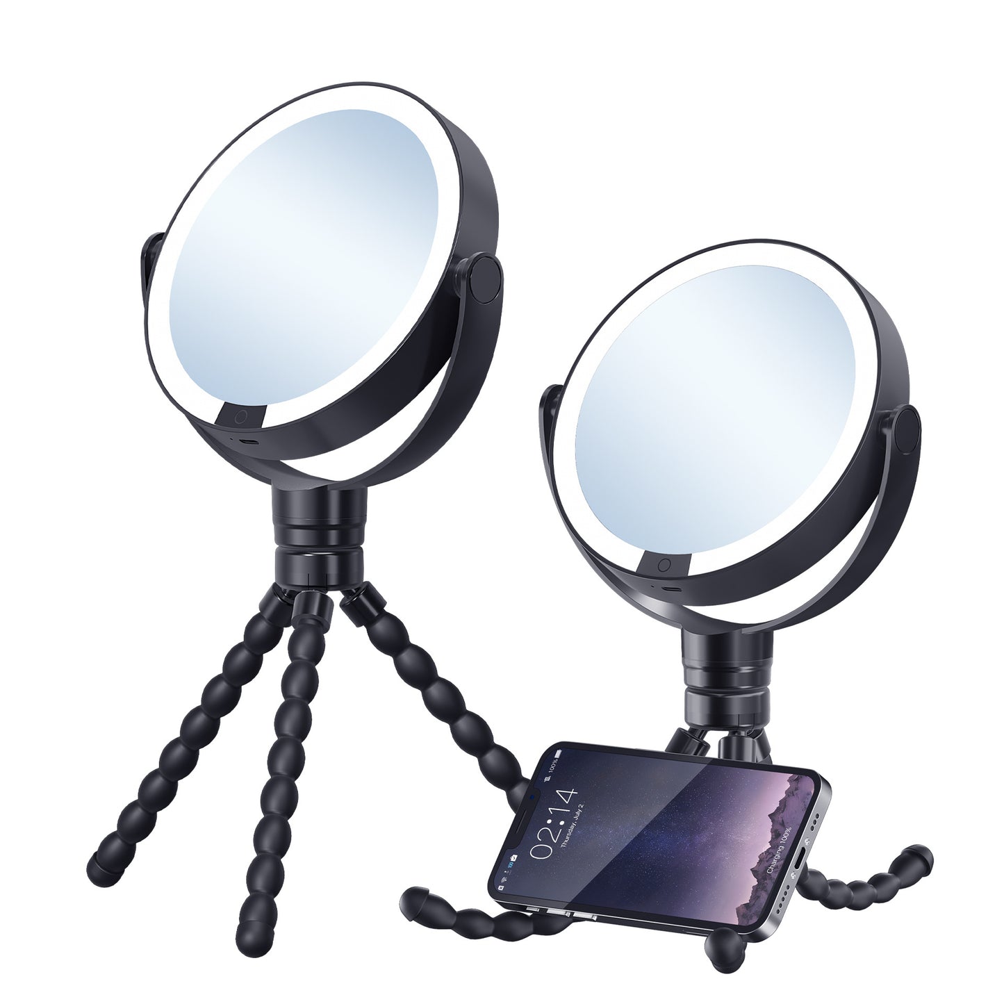 Octopus LED Makeup Mirror Portable Lighted Design