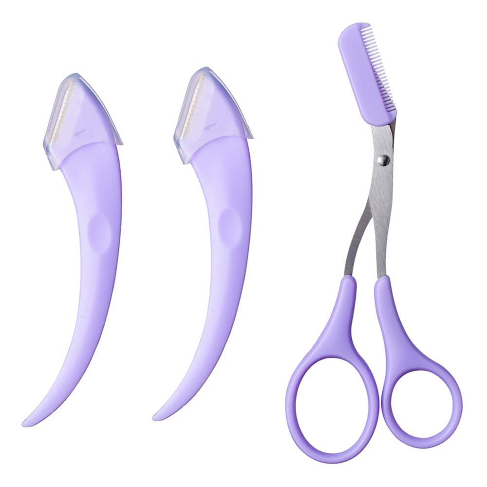 Eyebrow Razor And Scissors Grooming Tool Set