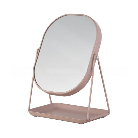 Pink Double-Sided Vanity Mirror With Magnification