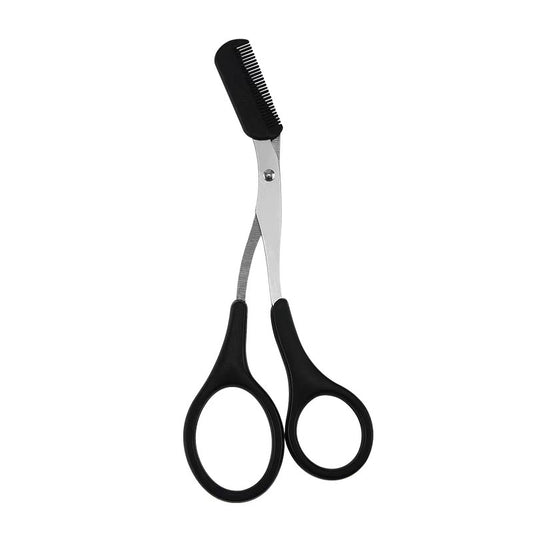 Mini Stainless Eyebrow Scissors With Comb Design