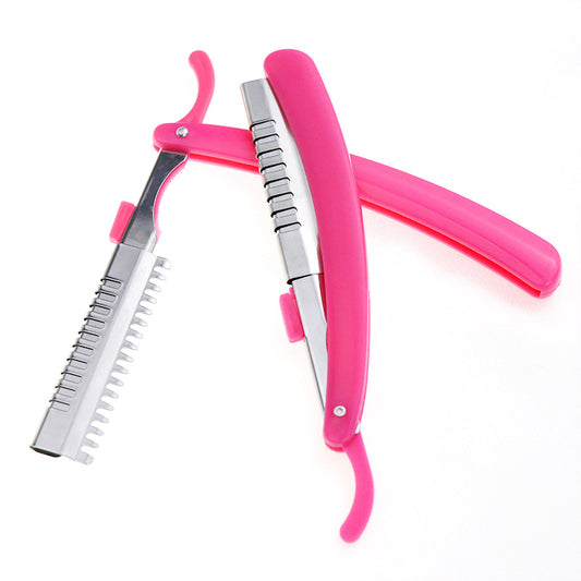 Portable Folding Eyebrow Razor Holder Grooming Tool